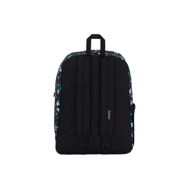 JanSport Recycled Polyester Backpack Unisex Black & White Green-3