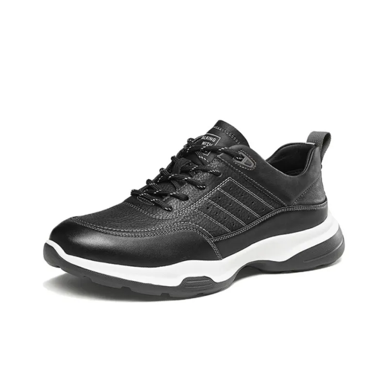 KANGNAI Casual Shoes Men Low Top Black/Gray-1