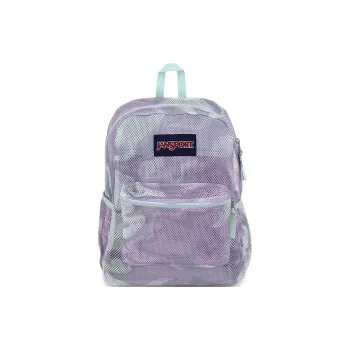 JanSport Polyester Mesh Backpack Unisex Platinum Purple