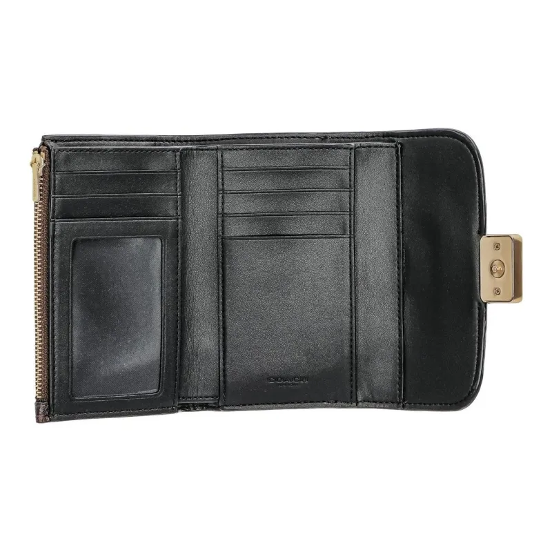 COACH Grace Smooth Leather Wallet Medium Size Women's Brown-3