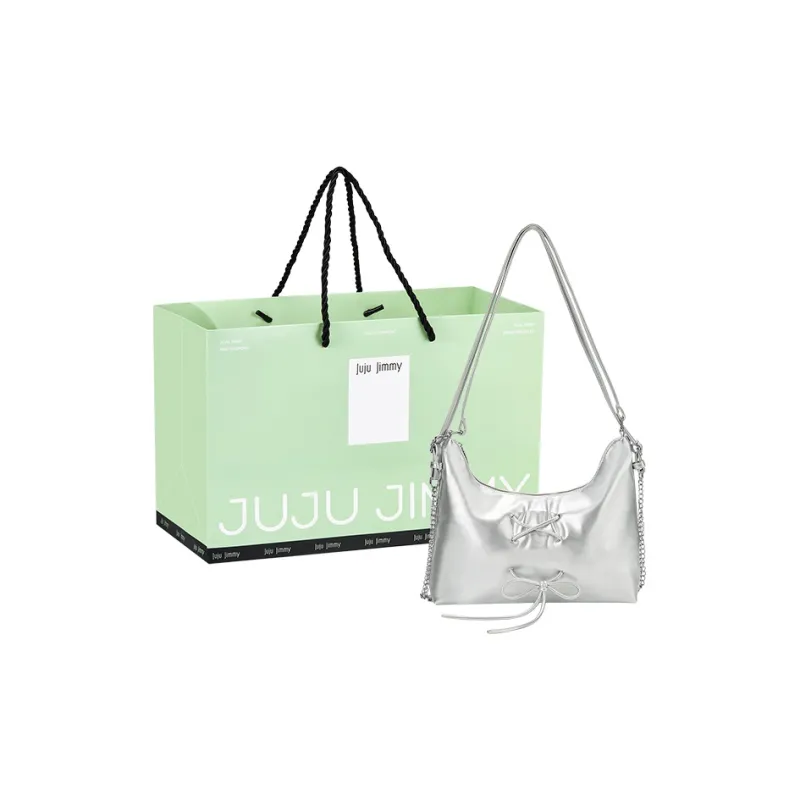 Juju Jimmy PU Double Shoulder Crossbody Bag, Shoulder Bag Women's Pink/Silver/Black-0