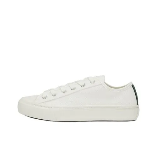 LACOSTE Canvas Shoes Men Low-Top Off White