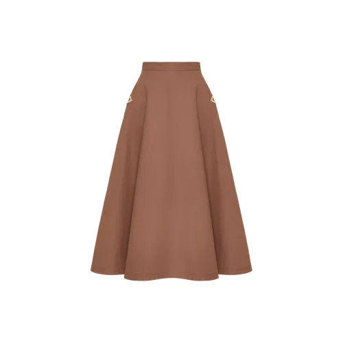 Valentino Casual Long Skirts Women's Brown