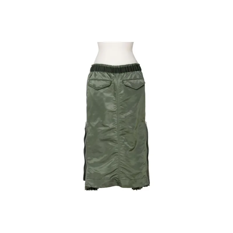 Sacai Elasticated Waist Drawstring Skirt-1