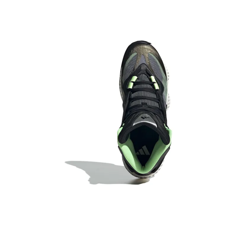 Adidas PRO VENTILATE Cushioned Slip Resistant Mid Top Basketball Shoes Unisex Black White Green-3