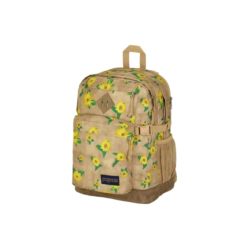 JanSport Recycled Polyester Backpack Unisex Wax-Dyed Sunflower Yellow-1