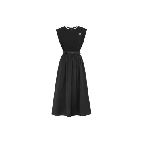 MEIYANG Short-Sleeved Dresses Women's Black