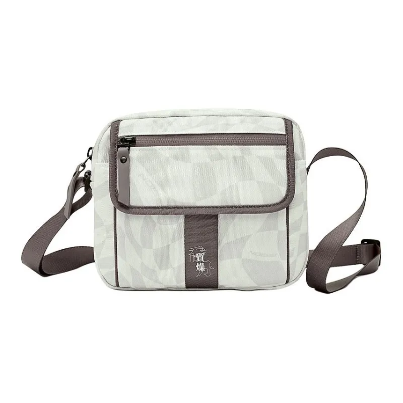 QIAODAN Polyester Shoulder Bag, Crossbody Bag Regular Unisex Cream White All Over Print-0