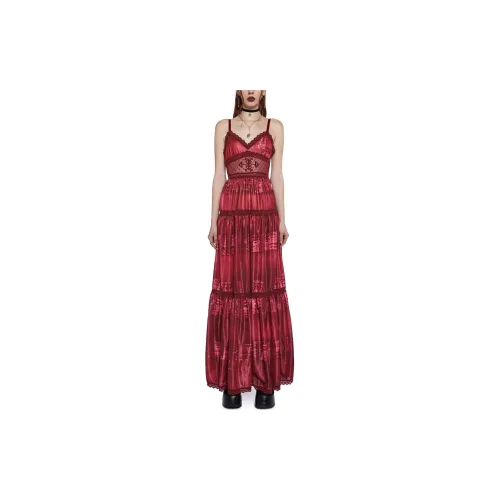 Dolls Kill Slip Dresses Women's Dark Red