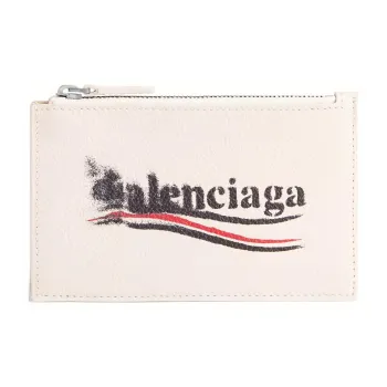 Balenciaga Logo Printed Zipped Cardholder