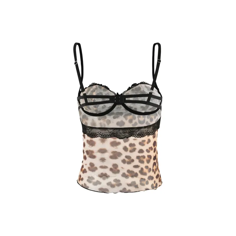 I.AM.GIA SILO TOP Camisole Women's Leopard/Leopard Pattern-1