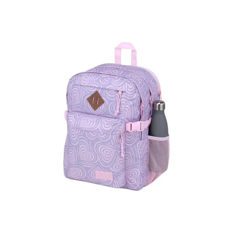 JanSport Polyester Backpack Unisex Paradise Heart Pink-3