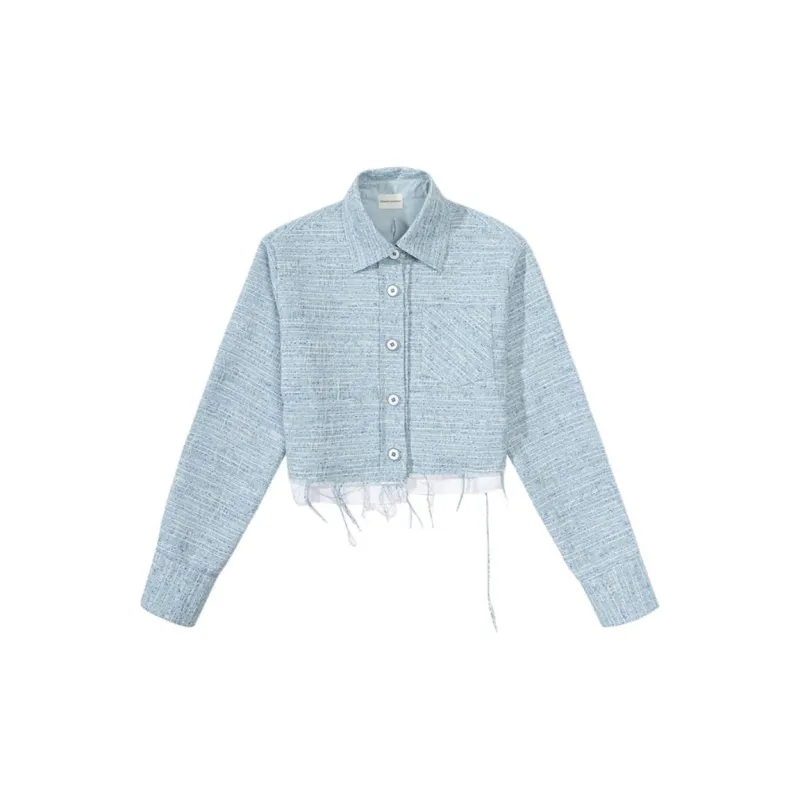 Charlie Luciano Jackets Coats Women's Blue-1