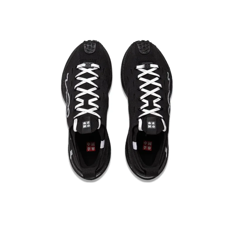 LiNing Cushioning Anti Slip And Wear Resistant Low Top Casual Running Shoes Unisex Black-3