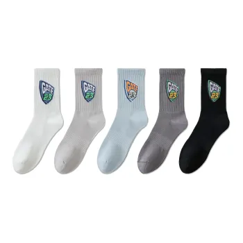 PLAN IN Mid-Calf Socks Unisex 5-Pack Gift Box Set