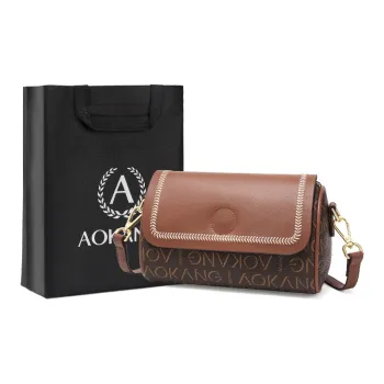 AOKANG Synthetic Leather With Cow Leather Crossbody Bag, Shoulder Bag Women's