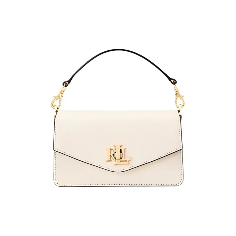 Ralph Lauren Leather Crossbody Bag Shoulder Bag Small Size Women's Vanilla-0