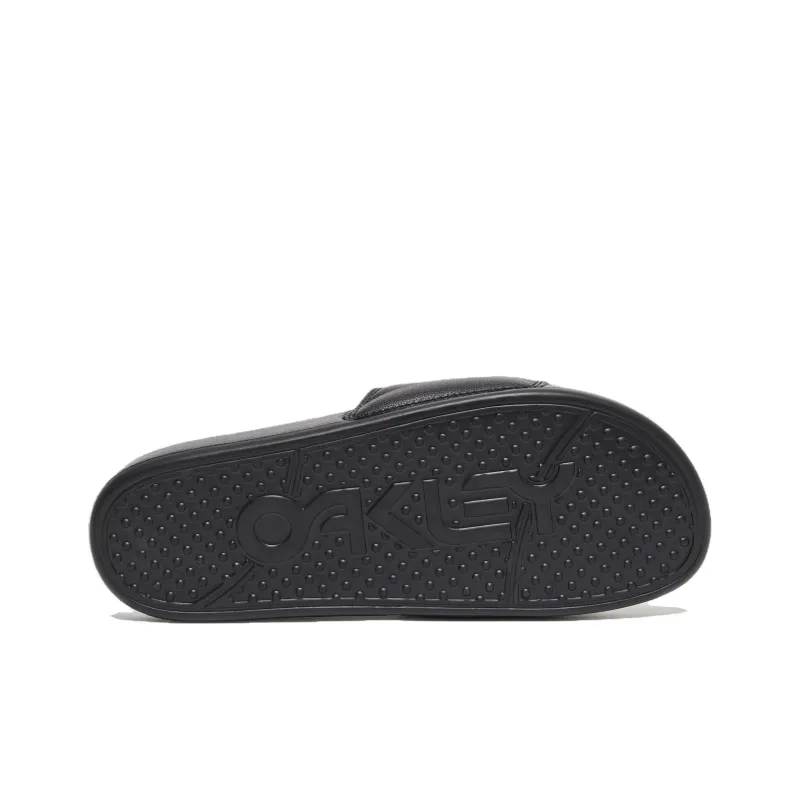 Oakley Slip Resistant Slide Slippers Men's Black White-5