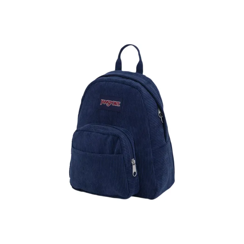 JanSport Recyclable Polyester Backpack Mini Unisex Marine Blue Corduroy Color-2