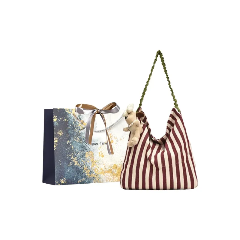 Iman's House Canvas Canvas Bag Shoulder Bags Women's Yellow+Charm/Brown+Charm/Red+Charm-9