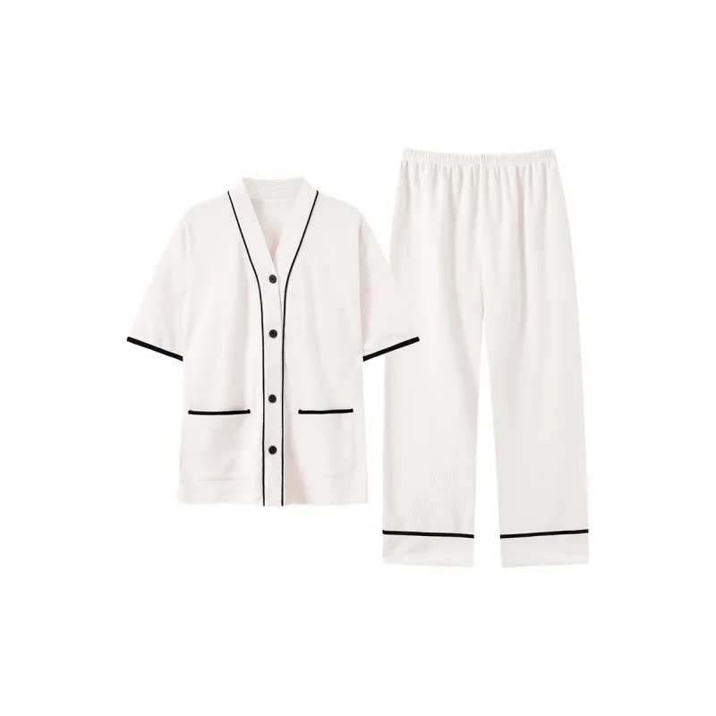Close fitting Areas Pajama Set Women's Apricot-0