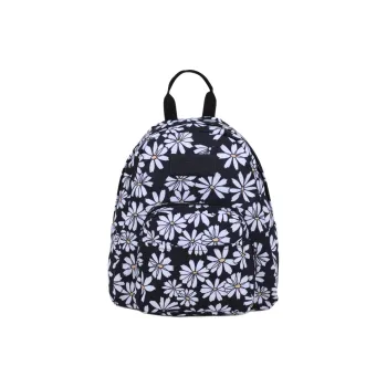 JanSport Recyclable Polyester Backpack Mini Unisex Black & White