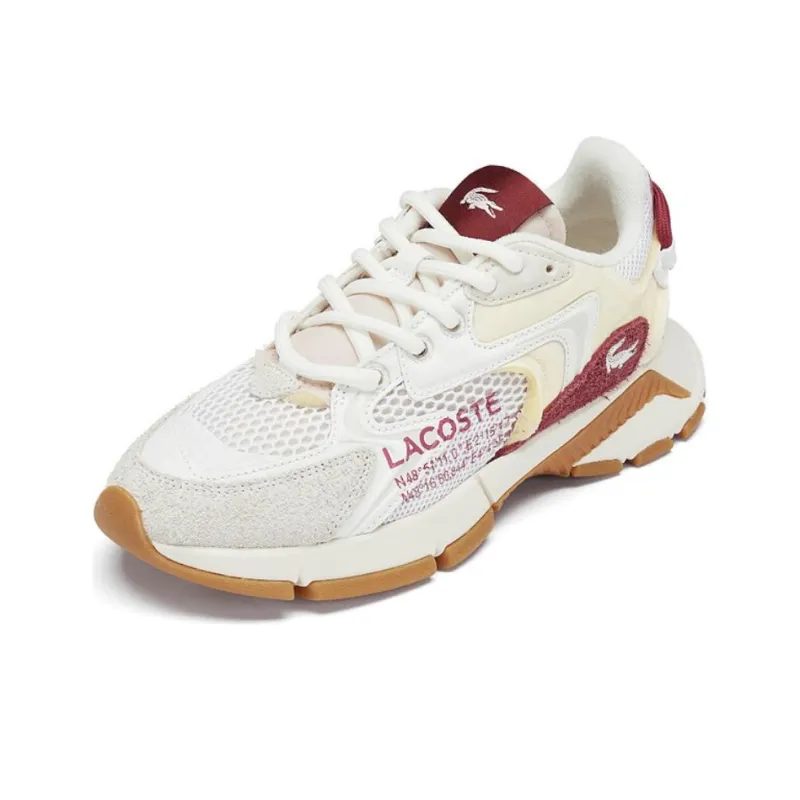 LACOSTE L003 Neo Non slip Lightweight Low Top Casual Shoes Women's White Red-1