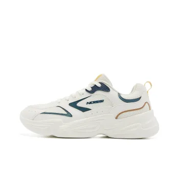 QIAODAN Low-Top Casual Shoes Men's Ivory Slate Blue