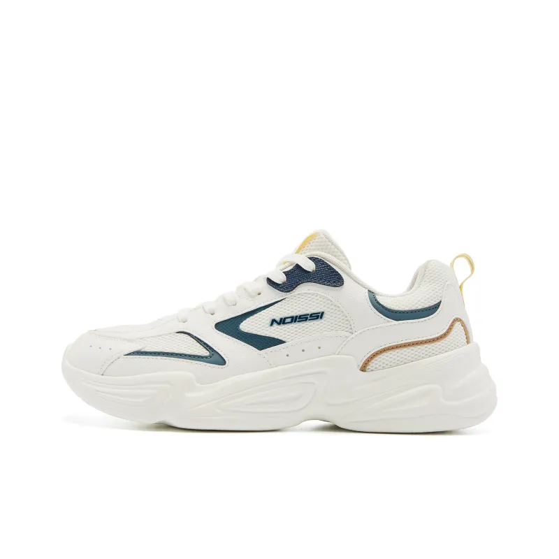 QIAODAN Low Top Casual Shoes Men's Ivory Slate Blue-0