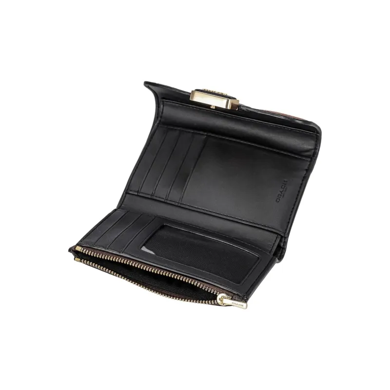 COACH Grace Smooth Leather Wallet Medium Size Women's Brown-2