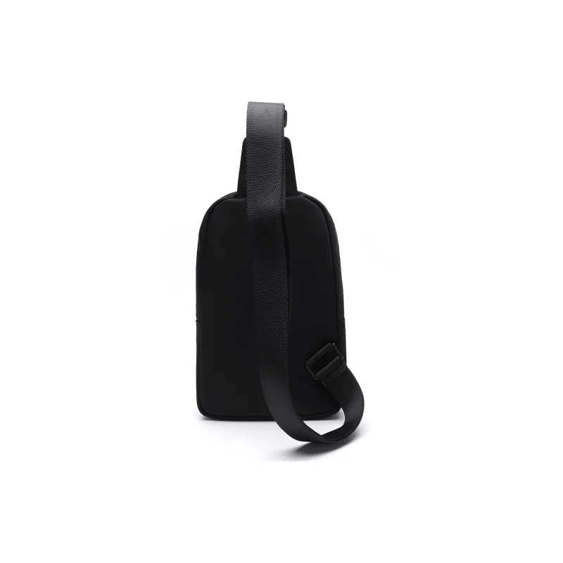 ELLE HOMME Fabric, Synthetic Leather Crossbody Small Bag Regular Men's Black-3