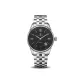 Silver Dial Black Steel Band