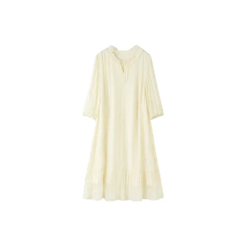 To the west Long-Sleeved Dresses Women's Beige