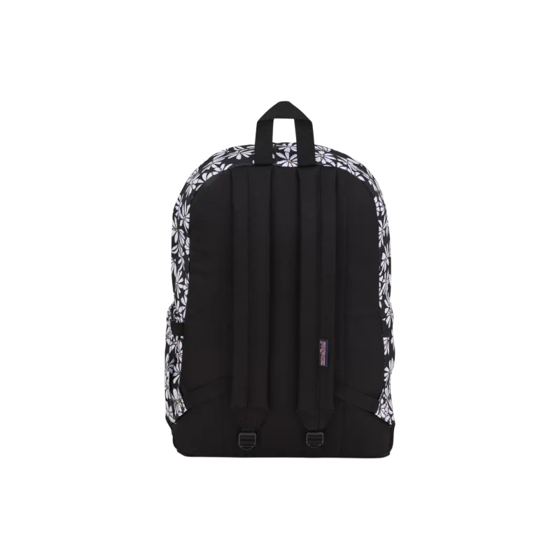 JanSport Suede Backpack Unisex Black & White-2
