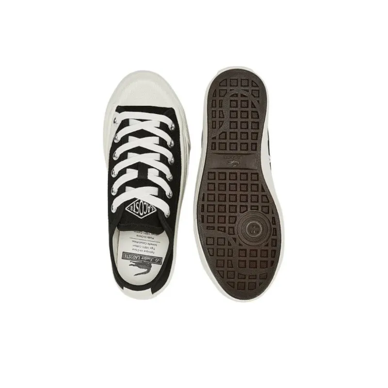 LACOSTE Low Top Canvas Shoes Women's Black-4