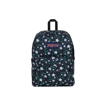 JanSport Recycled Polyester Backpack Unisex Black & White Green