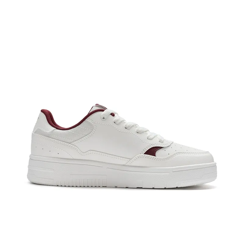 XTEP Air Force 1 Coverage Wear Resistant Lightweight Low Top Skateboard Shoes Men's Sail White/Team Red-1