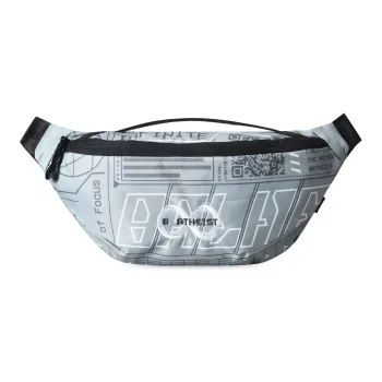 8atheist Polyester Shoulder Bag, Fanny Pack, Sling Bag Regular Unisex Light Gray Green