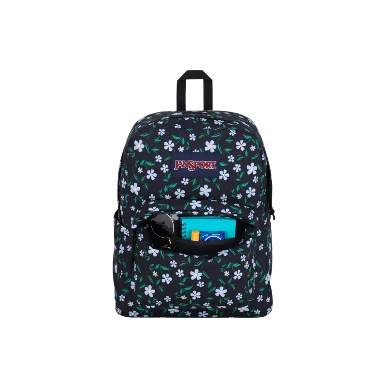 JanSport Recycled Polyester Backpack Unisex Black & White Green-6