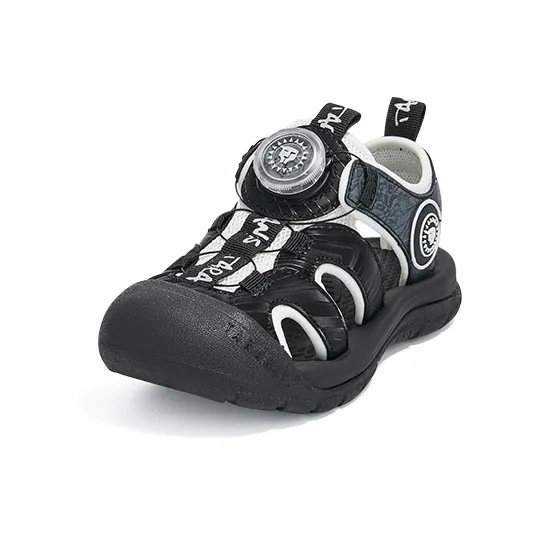 TARANIS Beach Sandals Men Black/White/Gray-3