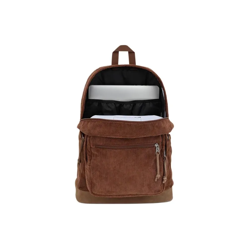JanSport Suede Backpack Unisex Brown Corduroy-5