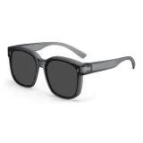Transparent Gray Frame with Black Gray Lens