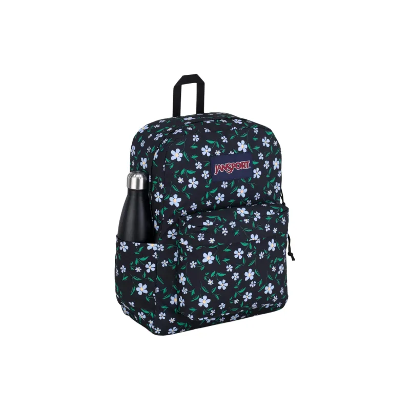 JanSport Recycled Polyester Backpack Unisex Black & White Green-2