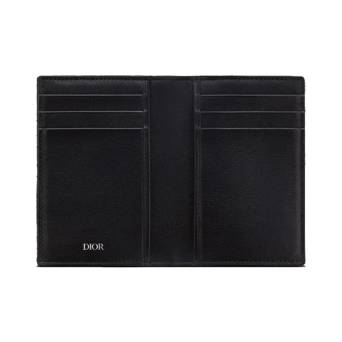 DIOR Cow Leather Card Holder Card Holder Men's Black-4