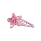 Pink Iridescent Stars Hair Clips