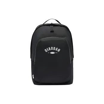 QIAODAN Polyester Backpack Regular Unisex Black