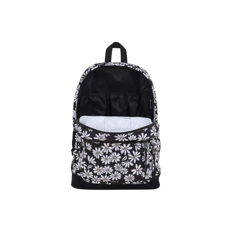 JanSport Suede Backpack Unisex Black & White-5