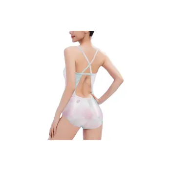 ZOKE One piece Swimsuit Women's Pink Green Floral