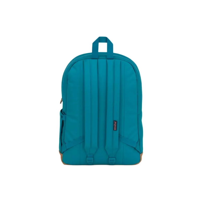 JanSport Cordura® Fabric With Suede Backpack Unisex Dark Blue Embroidery-2