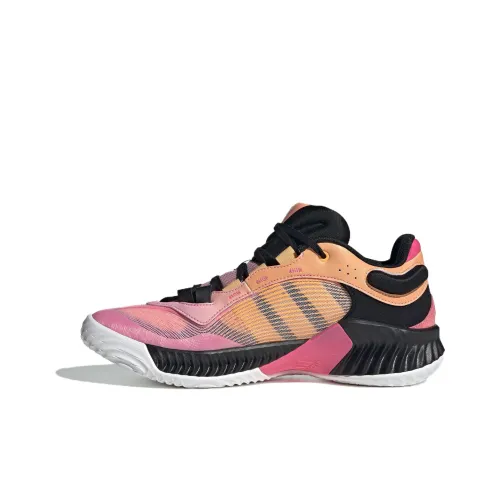 Adidas PRO VENTILATE Basketball Shoes Unisex Low-Top Blessing Pink/Light Orange Yellow/Black